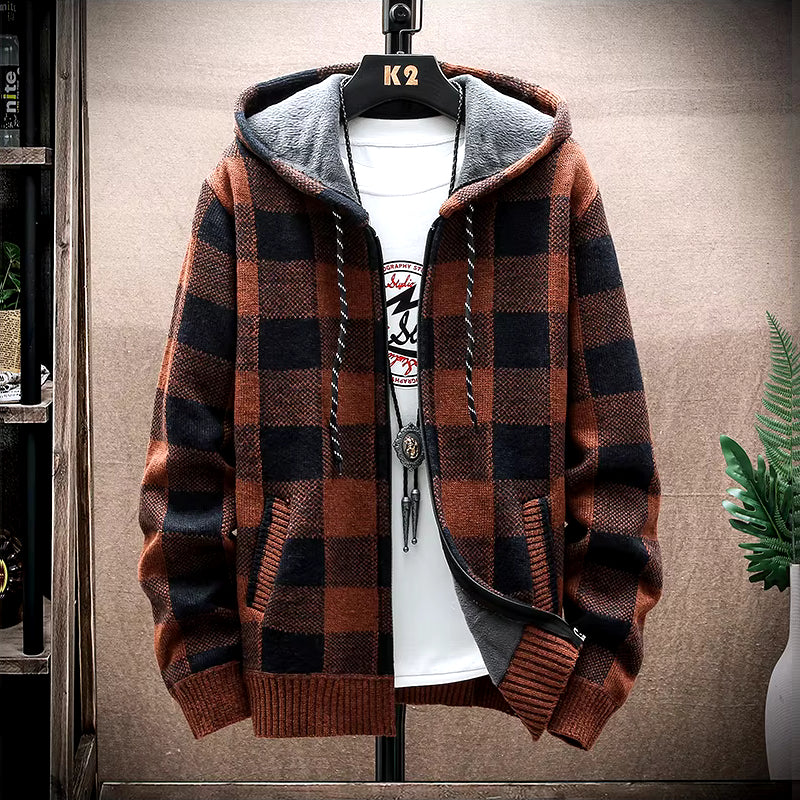 Shakki Plaid Hooded Jacket