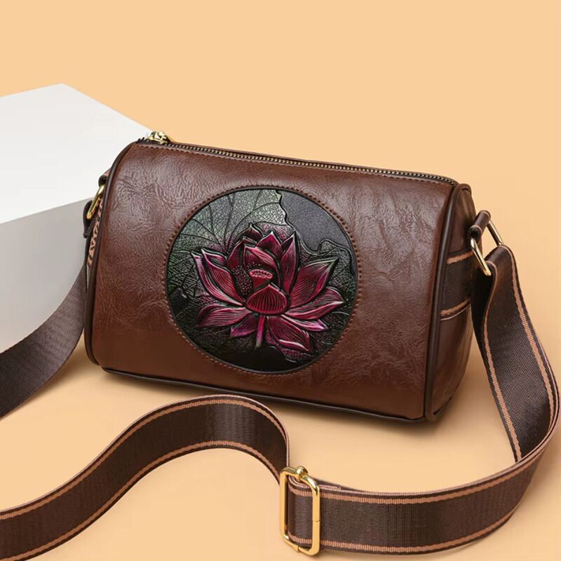Red Lotus Shoulder Bag