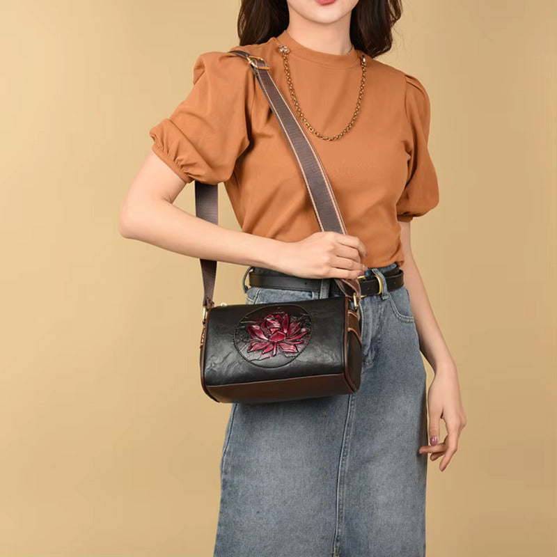 Red Lotus Shoulder Bag